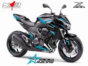 Z800 Foliendekor hellblau auf schwarzer Maschine