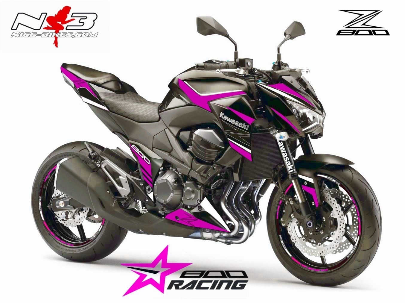 Z800 Foliendekor pink auf schwarzer Maschine