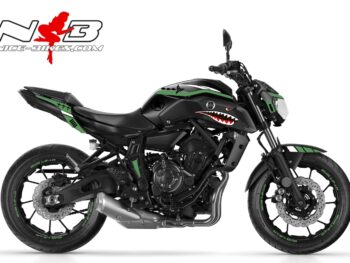 MT07 2018/19 NOSE ART Army Green Matt auf schwarzer Maschine