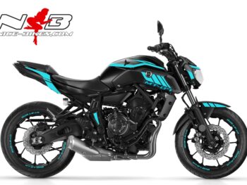 MT07 hellblau auf schwarzer Maschine 2018