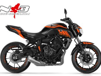 MT07 orange auf schwarzer Maschine 2018