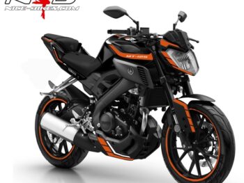 MT125 orange auf schwarzer Maschine