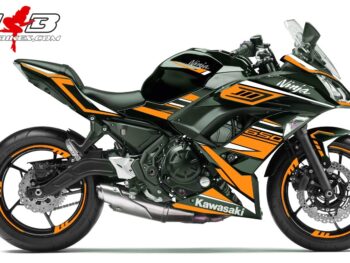 Ninja 650 Dekor Orange für schwarze Maschine