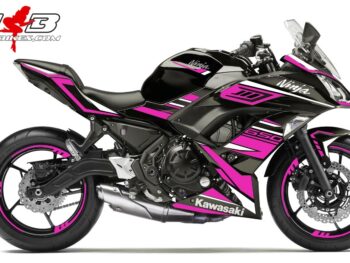 Ninja 650 Dekor pink für schwarze Maschine