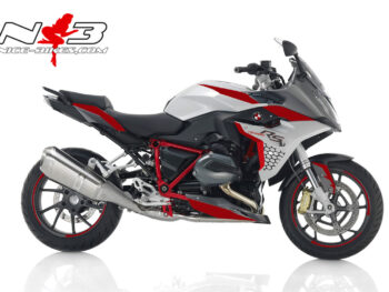 BMW R1200RS Edition rot auf weißer Maschine 2017