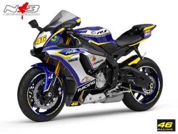 Race Style Yamaha R1 mit Startnummer 46 (blau gelb) Bj. 2015-
