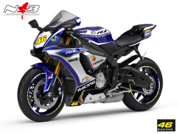 Race Style Yamaha R1 mit Startnummer 46 (blau weiß) Bj. 2015-