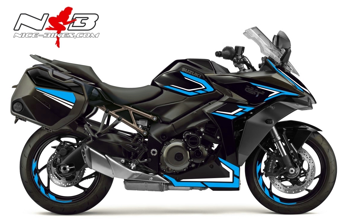 Foliendesign GSX-S1000GT Light Blue 2022