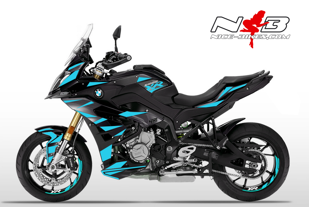 S1000XR Speed EDITION hellblau auf schwarzer Maschine 2019