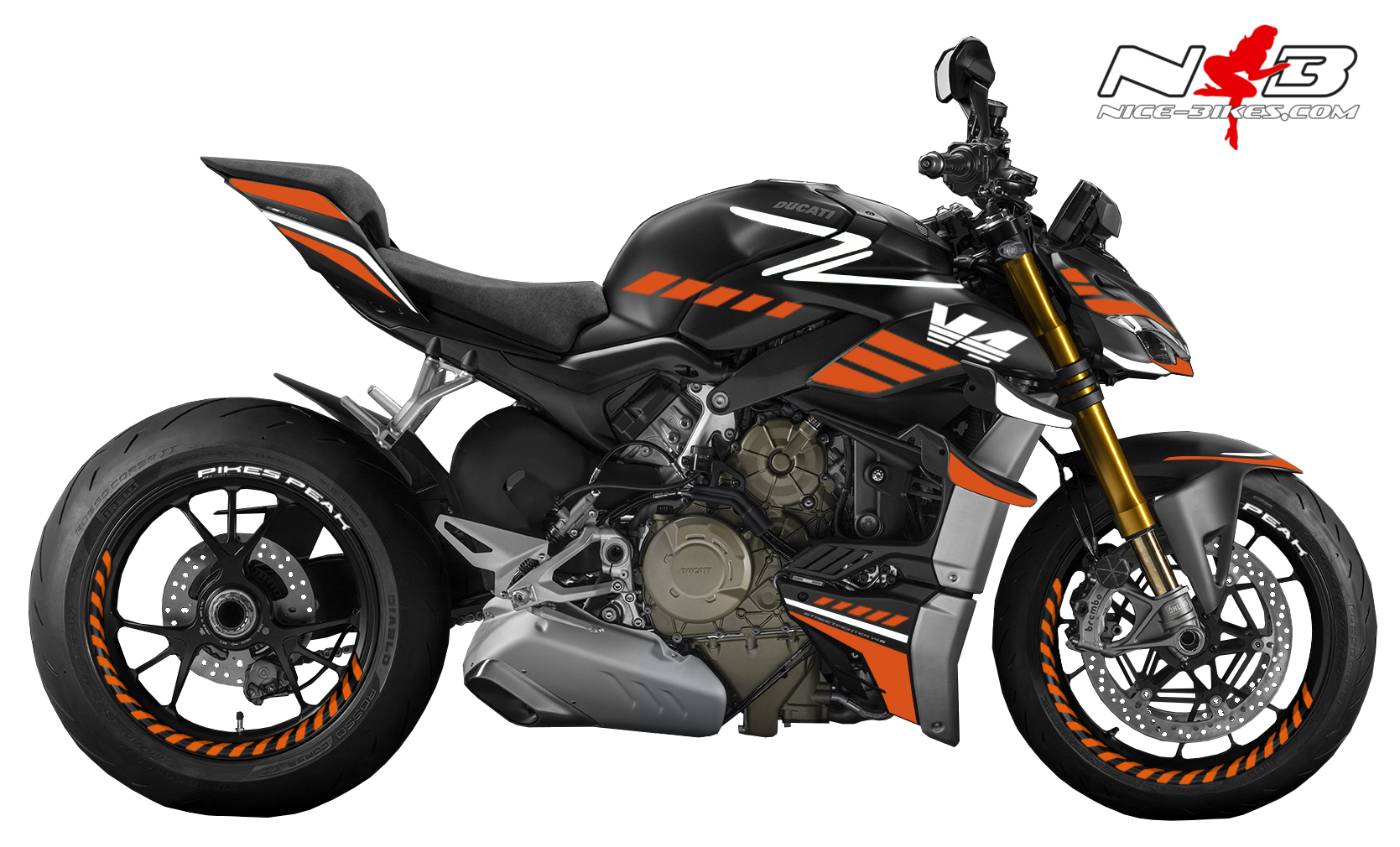 Foliendesign DUCATI Streetfighter ab 2021 SPEED Evil Orange