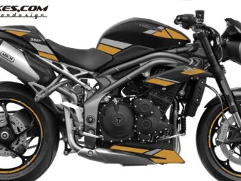 Foliendesign Triumph Speed Triple B.j. 2021 Olympic Gold