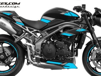 Foliendesign Triumph Speed Triple B.j. 2021 Light Blue