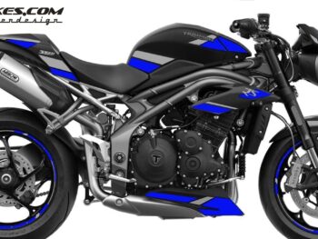 Foliendesign Triumph Speed Triple B.j. 2021 Racing Blue
