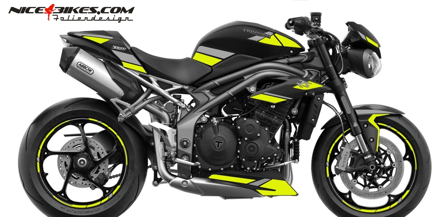 Foliendesign Triumph Speed Triple B.j. 2021 Wasabi Green