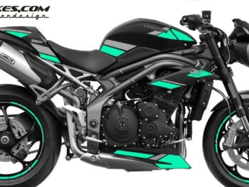 Foliendesign Triumph Speed Triple B.j. 2021 Miami Blue
