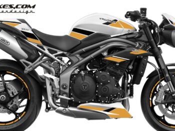 Foliendesign Triumph Speed Triple B.j. 2021 Olympic Gold