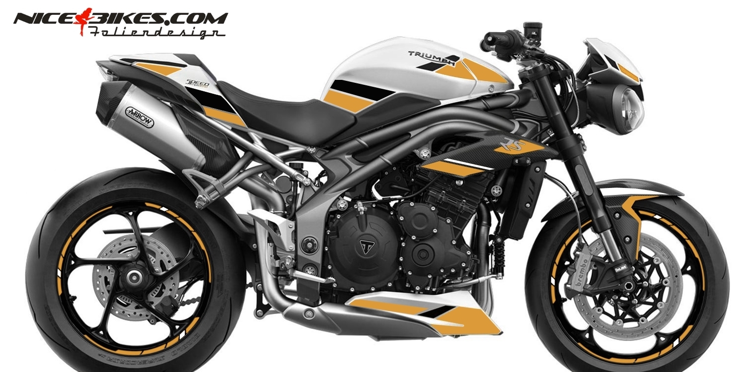 Foliendesign Triumph Speed Triple B.j. 2021 Olympic Gold