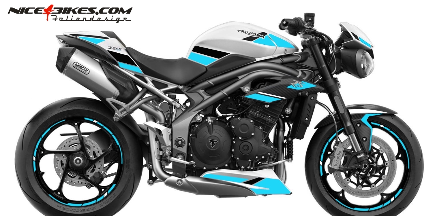 Foliendesign Triumph Speed Triple B.j. 2021 Light Blue