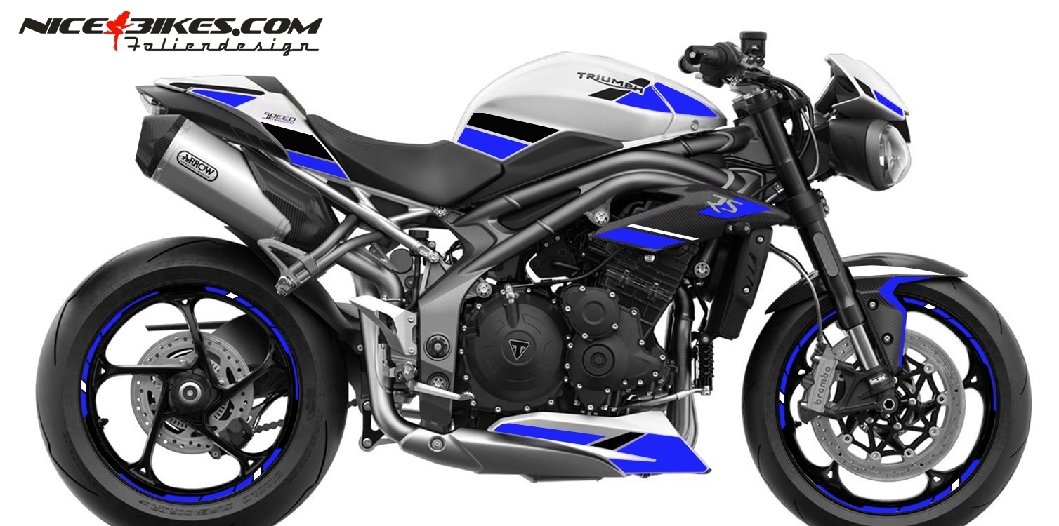 Foliendesign Triumph Speed Triple B.j. 2021 Racing Blue