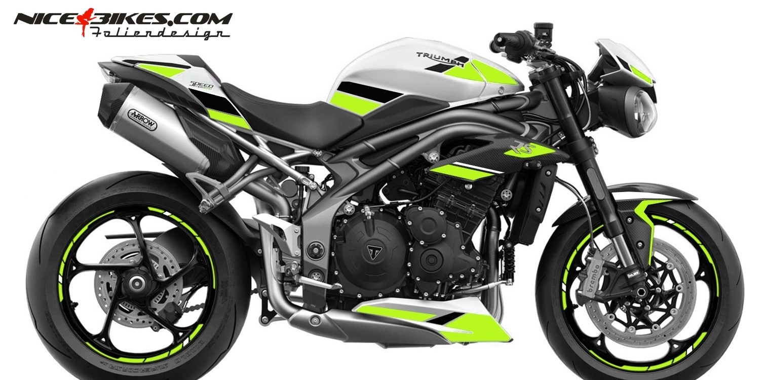 Foliendesign Triumph Speed Triple B.j. 2021 Wasabi Green