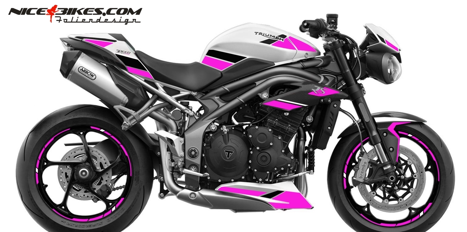 Foliendesign Triumph Speed Triple B.j. 2021 Pretty Pink