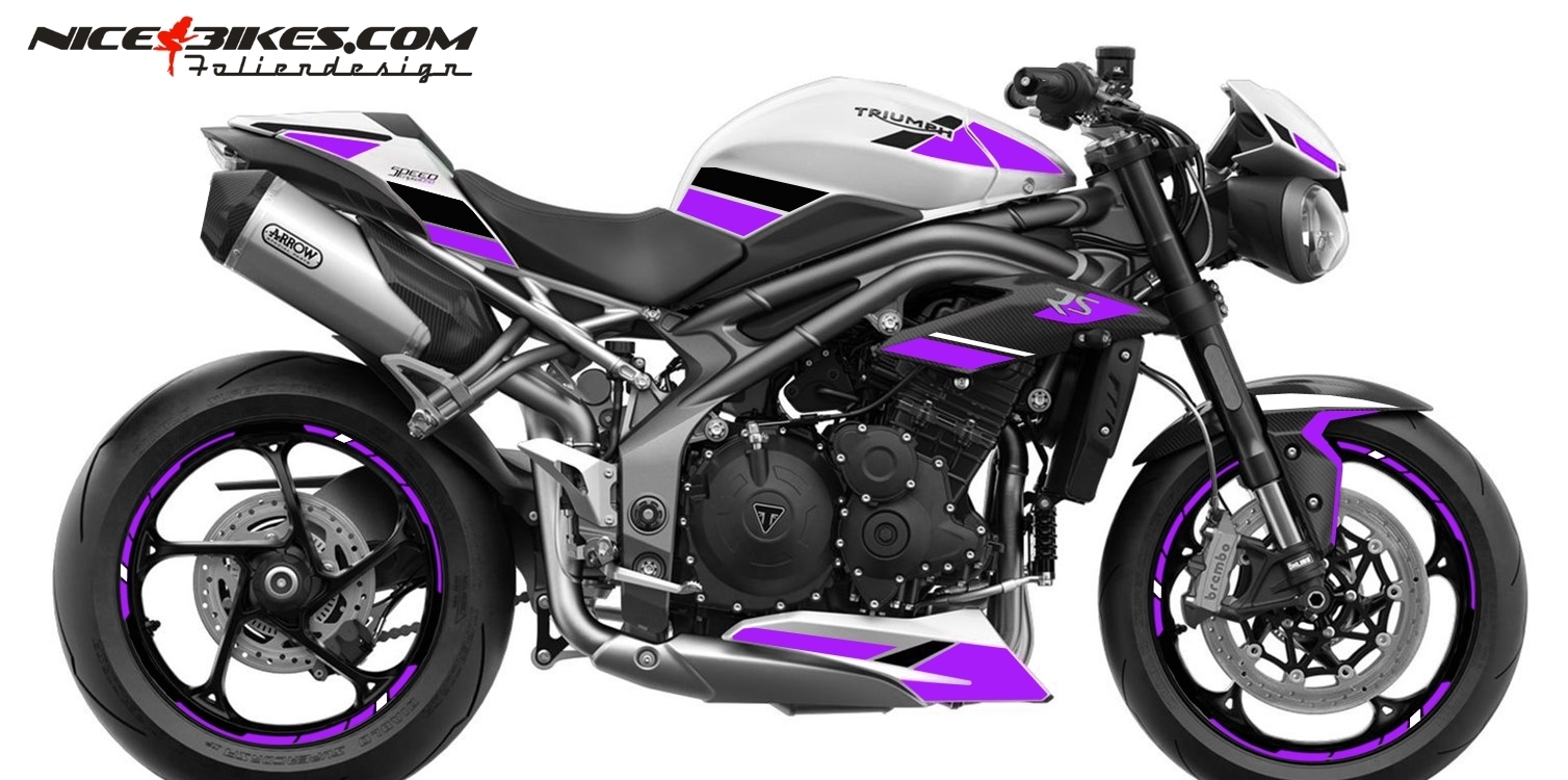 Foliendesign Triumph Speed Triple B.j. 2021 Manga Violett