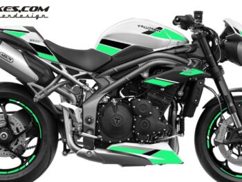 Foliendesign Triumph Speed Triple B.j. 2021 Miami Blue