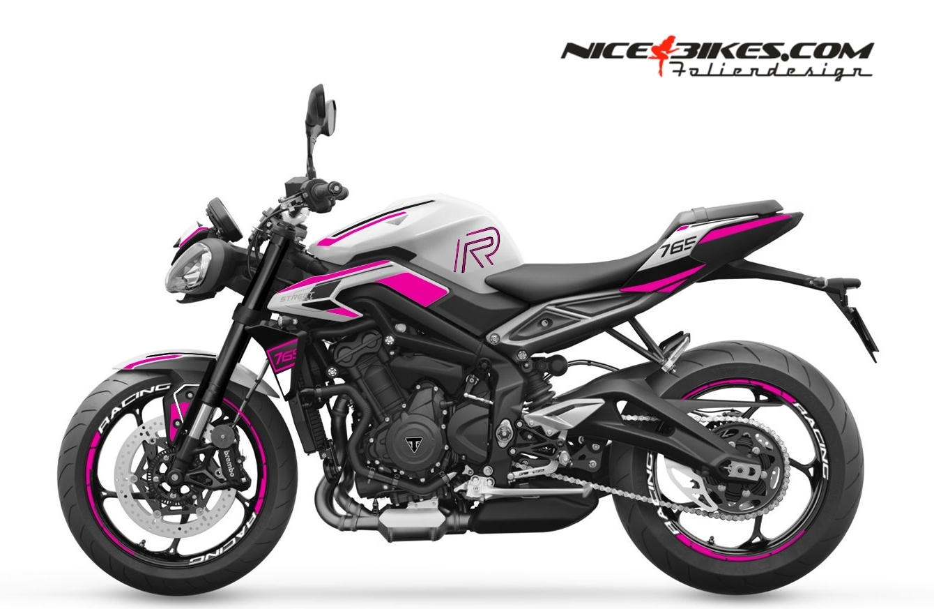 Foliendesign Street Triple 765 2024 Pretty Pink