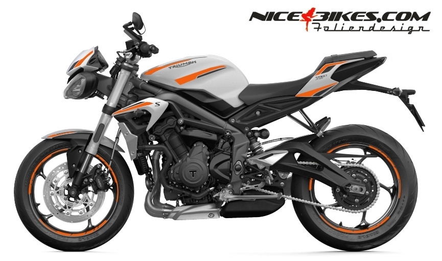 Foliendesign Triumph Street Triple RS B.j. 2021 Evil Orange
