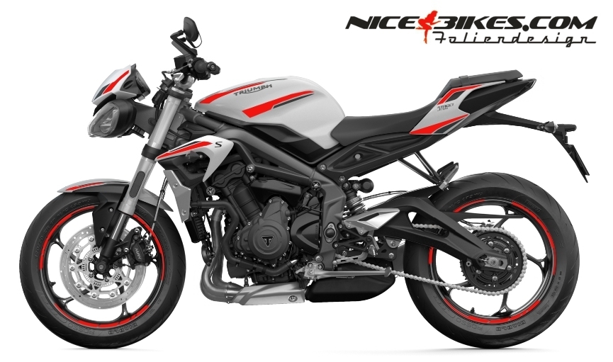 Foliendesign Triumph Street Triple RS B.j. 2021 Racing Red