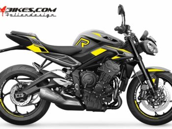 Foliendesign Street Triple 765 2023 Hornet Yellow