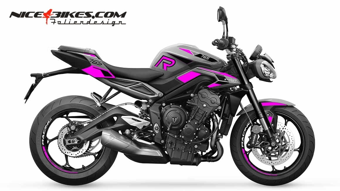 Foliendesign Street Triple 765 2023 Pretty Pink