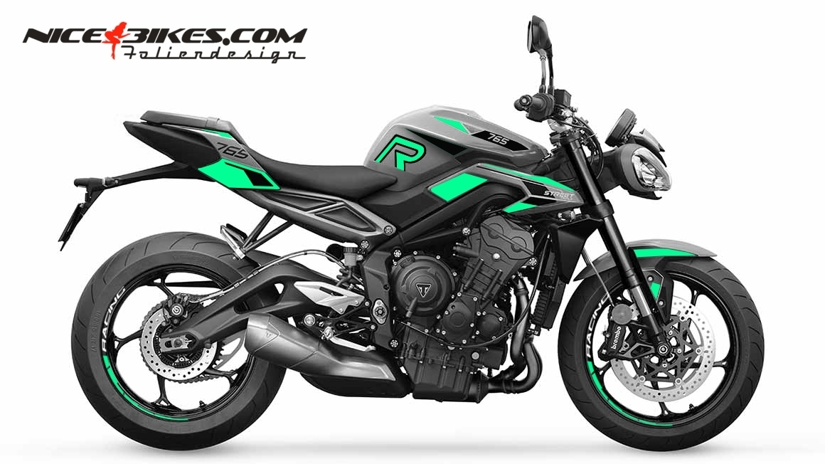 Foliendesign Street Triple 765 2023 Miami Blue