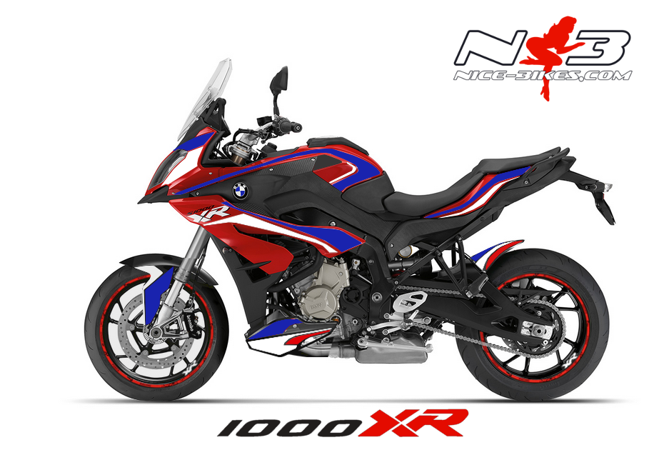 BMW S1000XR EDITION blau/weiß auf roter Maschine 2015 /2016