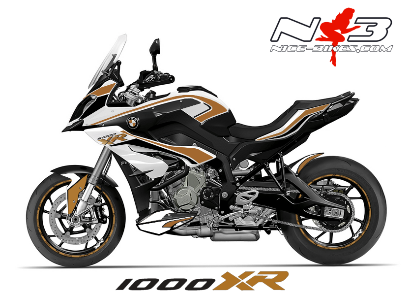 BMW S1000XR EDITION gold auf weißer Maschine 2015 /2016