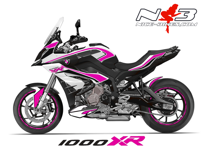 BMW S1000XR EDITION pink auf weißer Maschine 2015 /2016