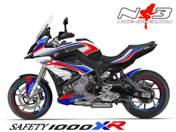 BMW S1000XR SAFTY BIKE auf weißer Maschine 2015 /2016