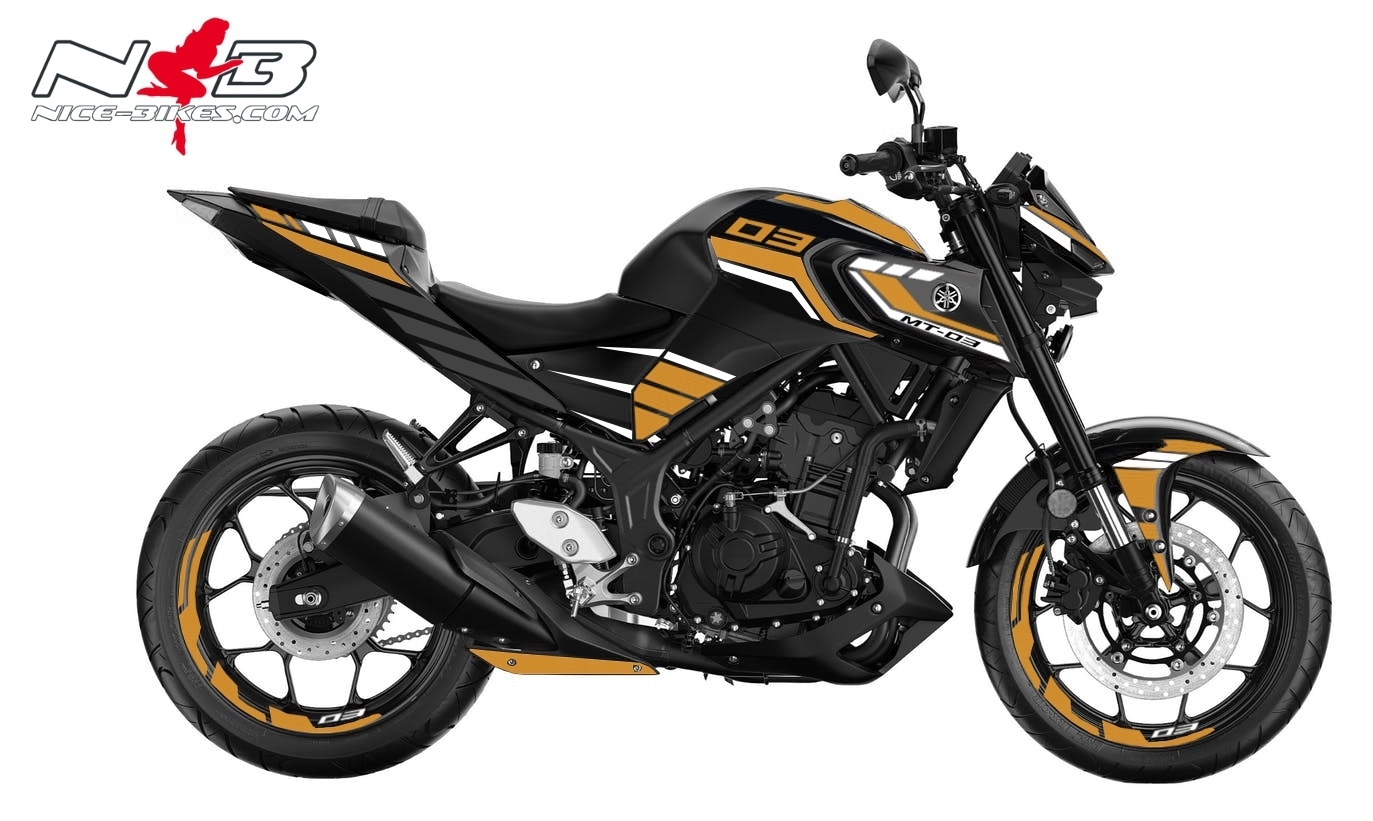 Foliendesign YAMAHA MT-03 Bj. 2022-24 Olympic Gold