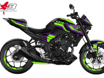 Foliendesign MT-03 Bj. 2022-24 Limegreen - Manga Violett