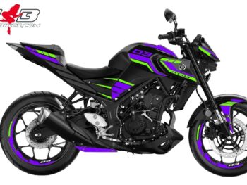 Foliendesign MT-03 Bj. 2022-24 Manga Violett - Limegreen