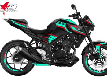 Foliendesign MT-03 Bj. 2022-24 Miami Blue - Racing Red