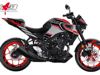 Foliendesign YAMAHA MT03 Bj. 2020 Racing Red Fluo