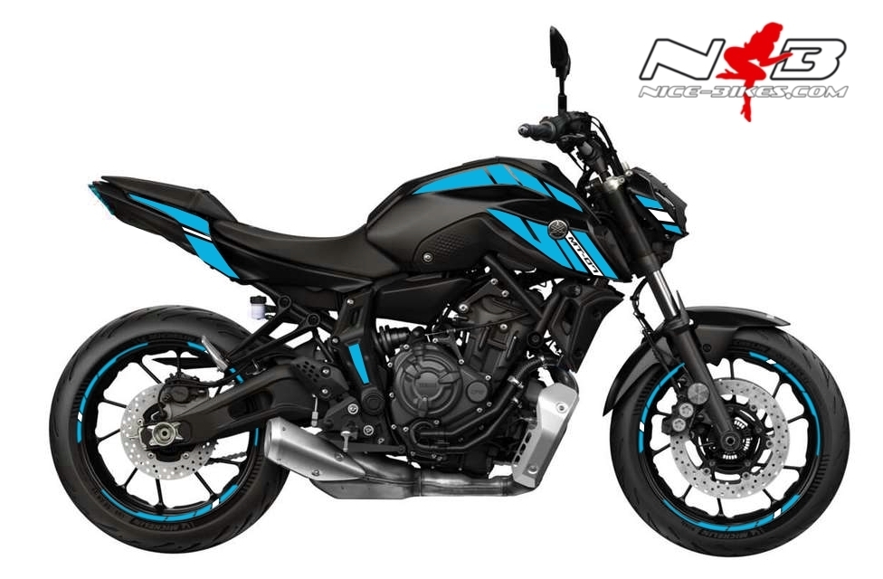 Foliendesign YAMAHA MT07 B.j. 2021 Light Blue