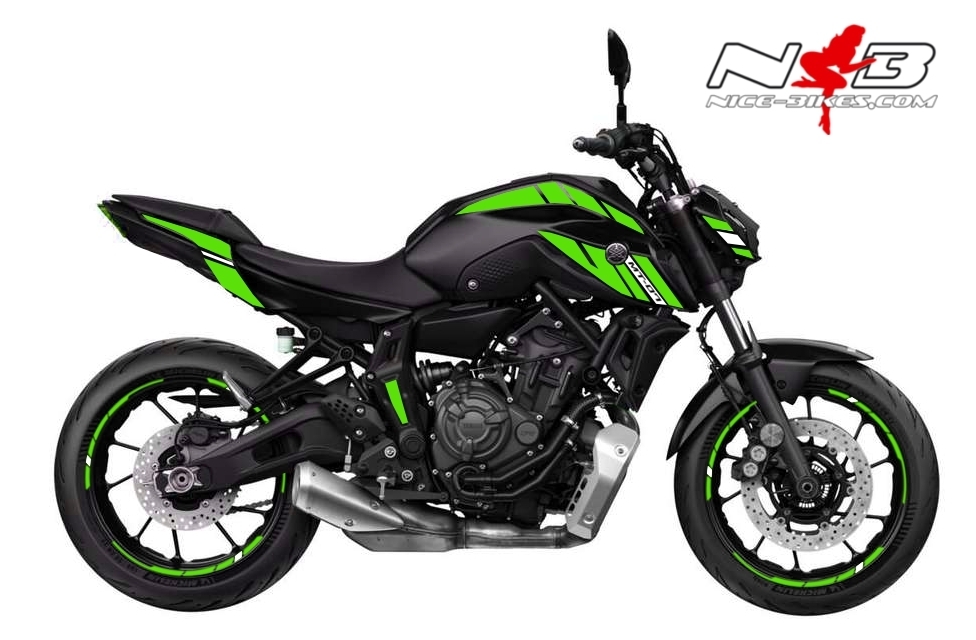 Foliendesign YAMAHA MT07 B.j. 2021 Lime Green