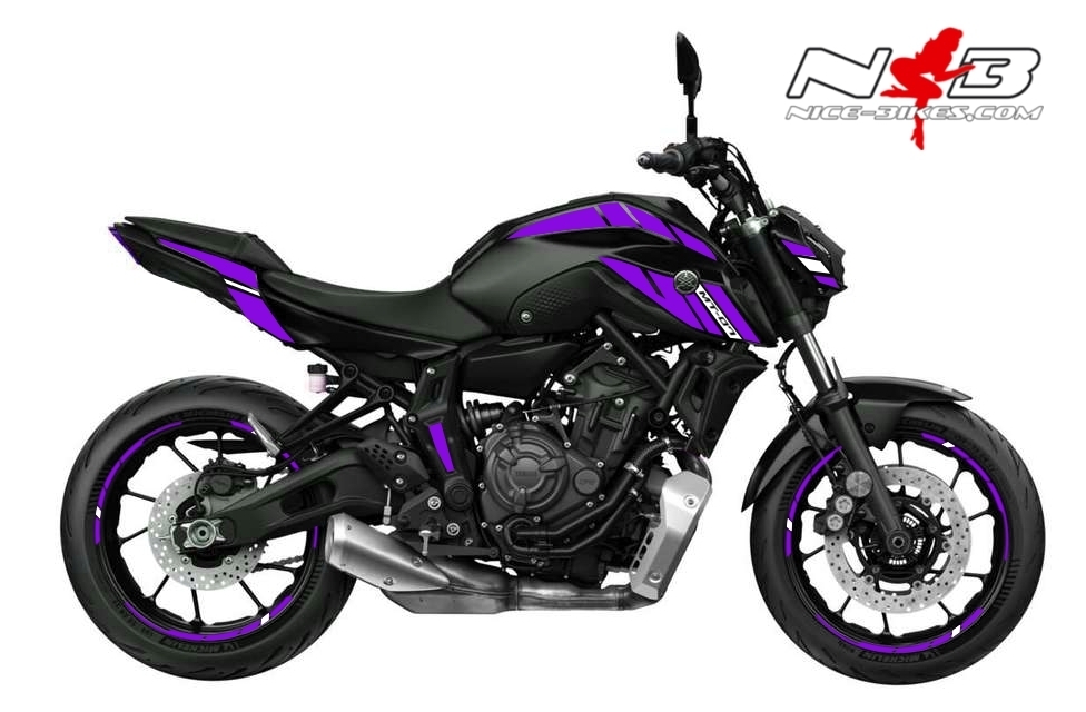 Foliendesign YAMAHA MT07 B.j. 2021 Manga Violett