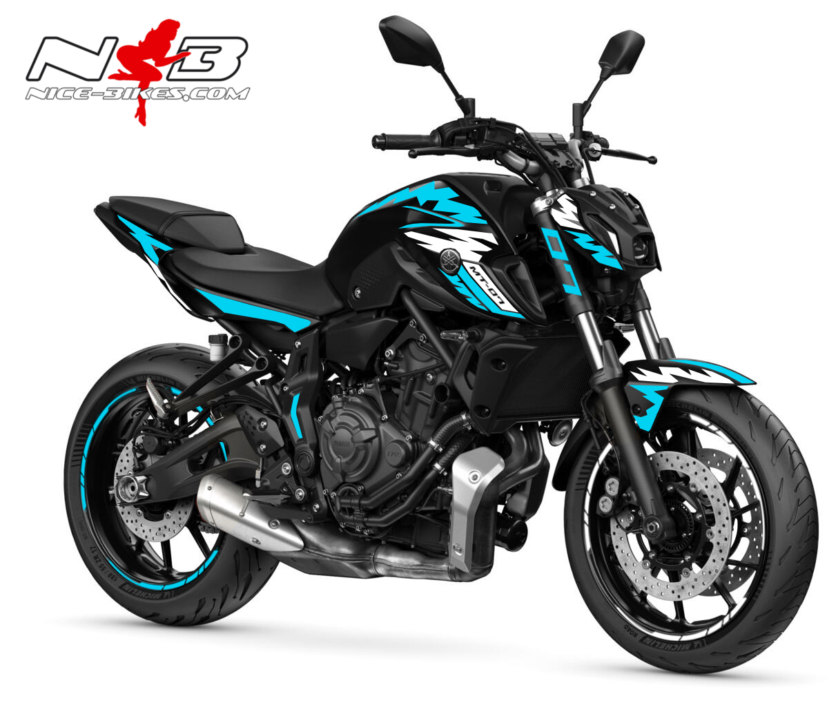 Foliendesign YAMAHA MT-07 Light Blue