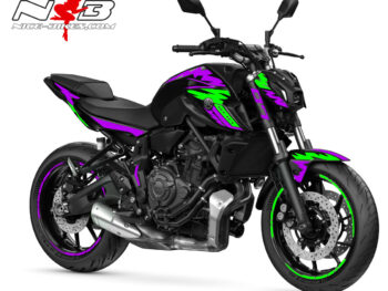 Foliendesign MT-07 Manga Violett - Limegreen