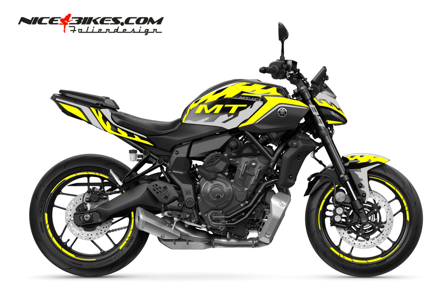 Foliendesign Yamaha MT07 Hornet Yellow