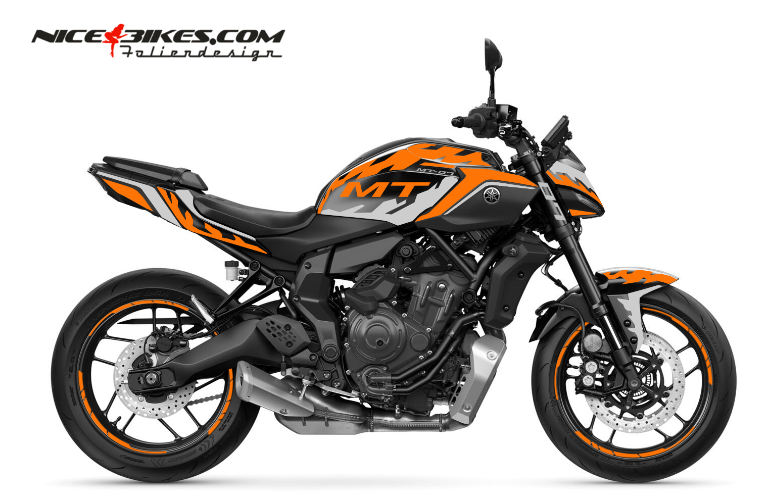 Foliendesign Yamaha MT07 Evil Orange