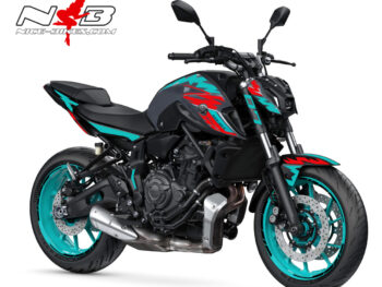 Foliendesign YAMAHA MT-07 Cyan Racing Edition